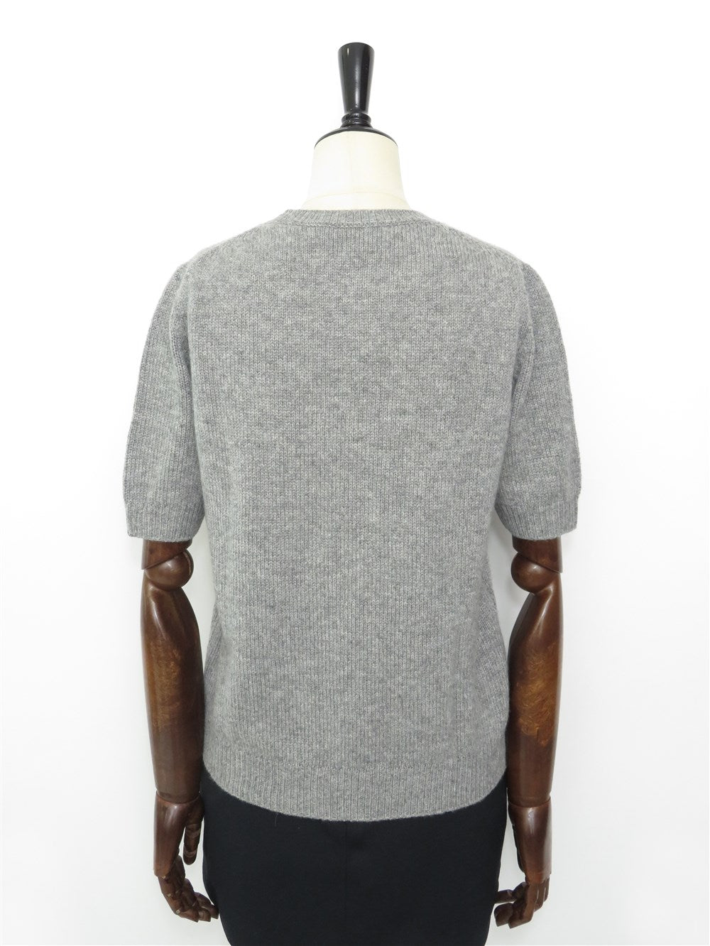 アーガイル柄 ハーフスリーブ カシミヤ ニット