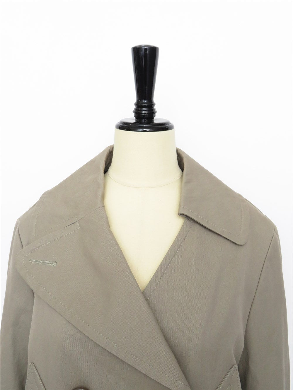 ダブルブレスト コットン ロングコート