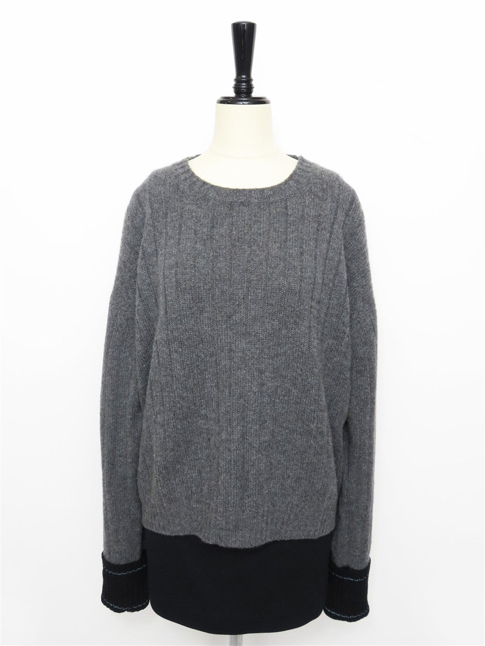 ロゴリブ カシミヤ ニット プルオーバー