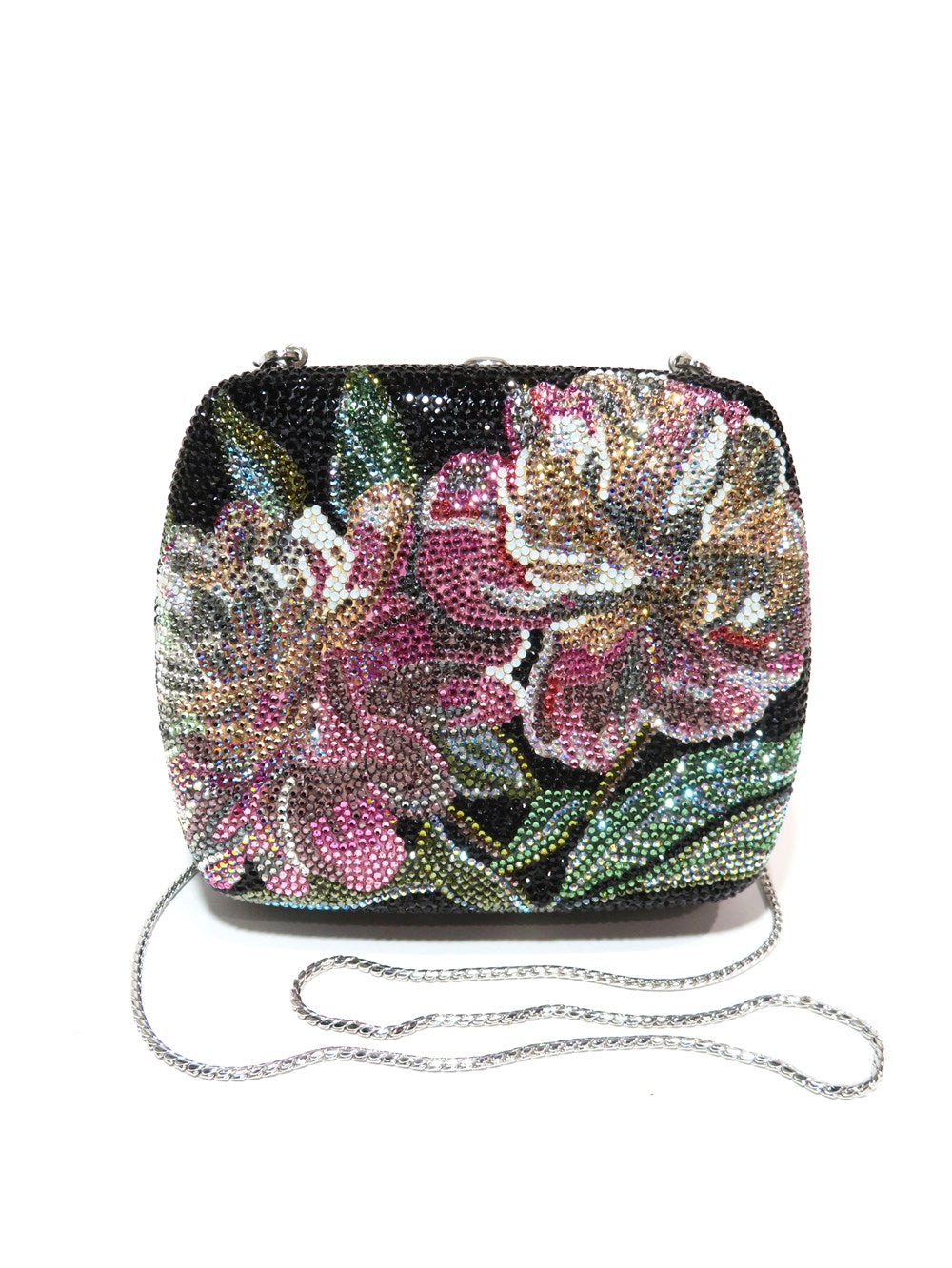 フラワー クリスタル ミノディエール チェーン バッグ