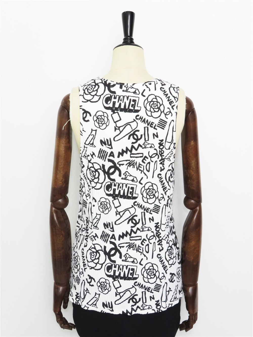 CC ココマーク カメリア グラフィックプリント ノースリーブ トップス