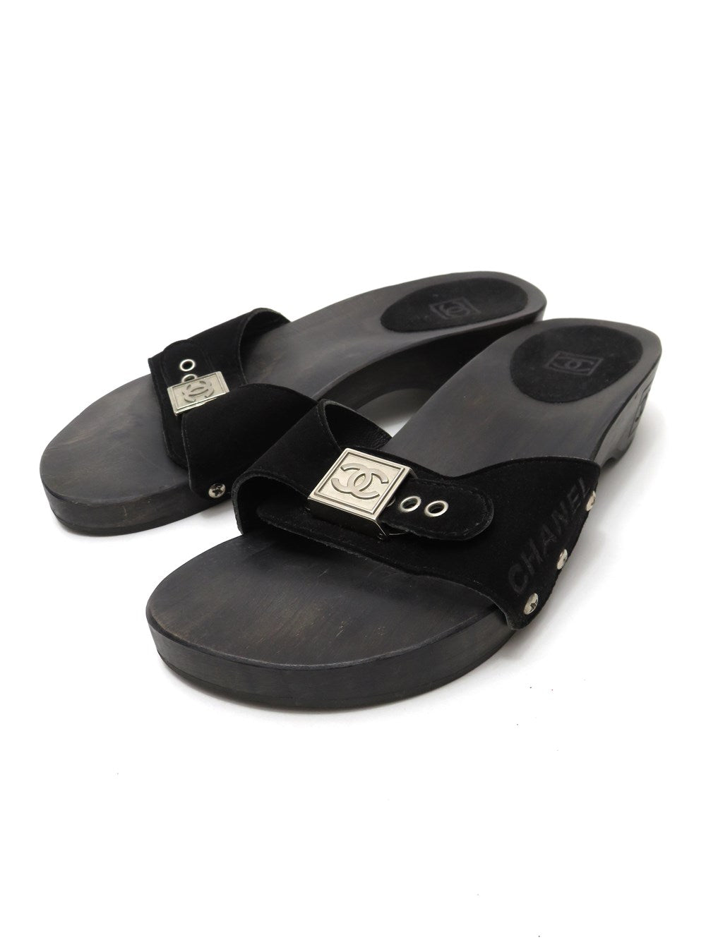 CC メタルバックル ウッド サンダル