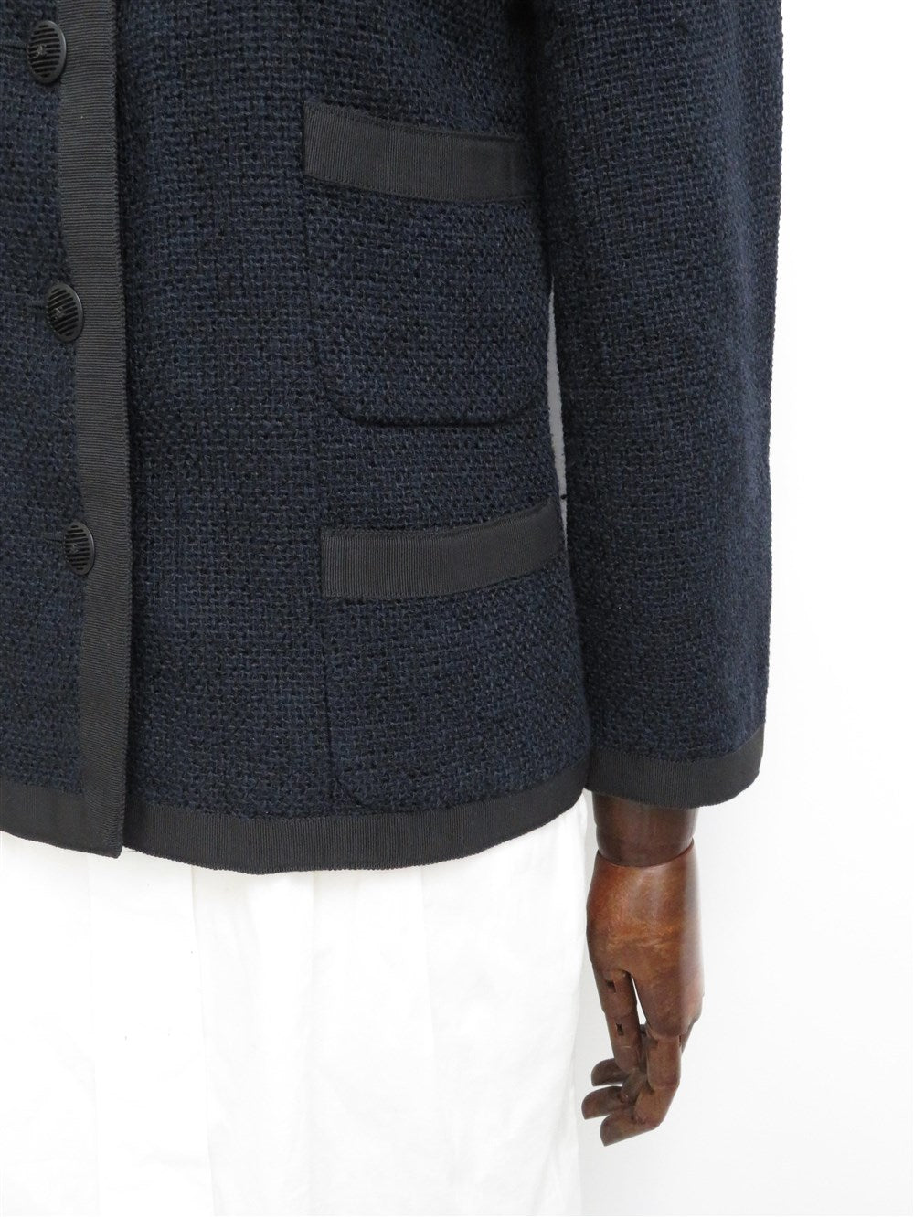 CC ココボタン ノーカラー ツイード ジャケット 02P