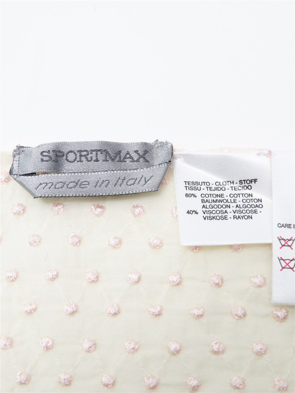 SPORTMAX ドットエンブロイダリー シアー フリンジ マフラー
