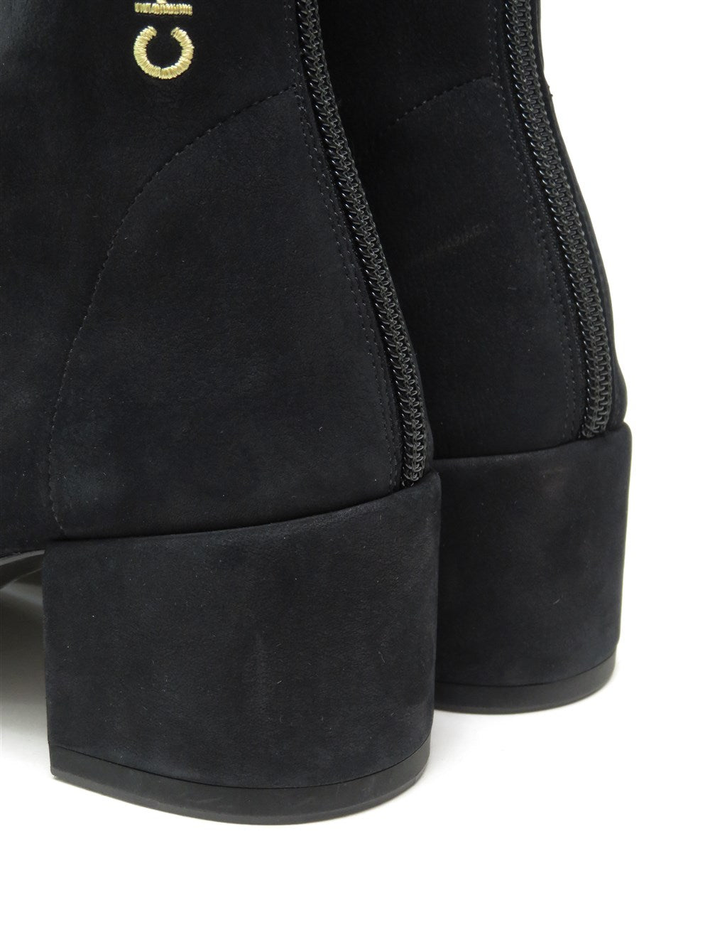 CC バッグジップ ヌバックレザー ショート ブーツ