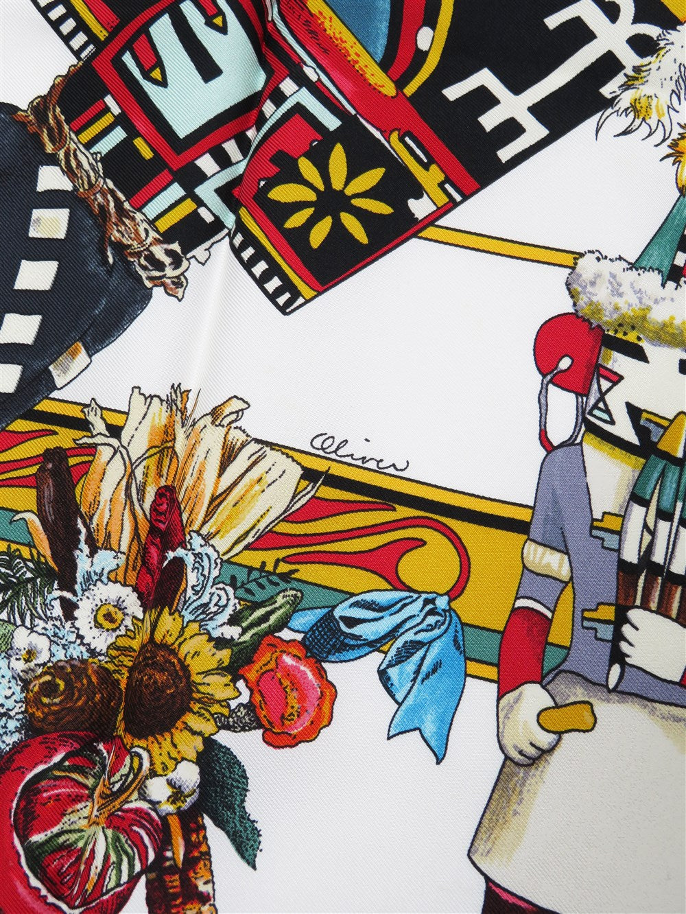 カレ90 Kachinas カチナ ホピ族 シルク スカーフ