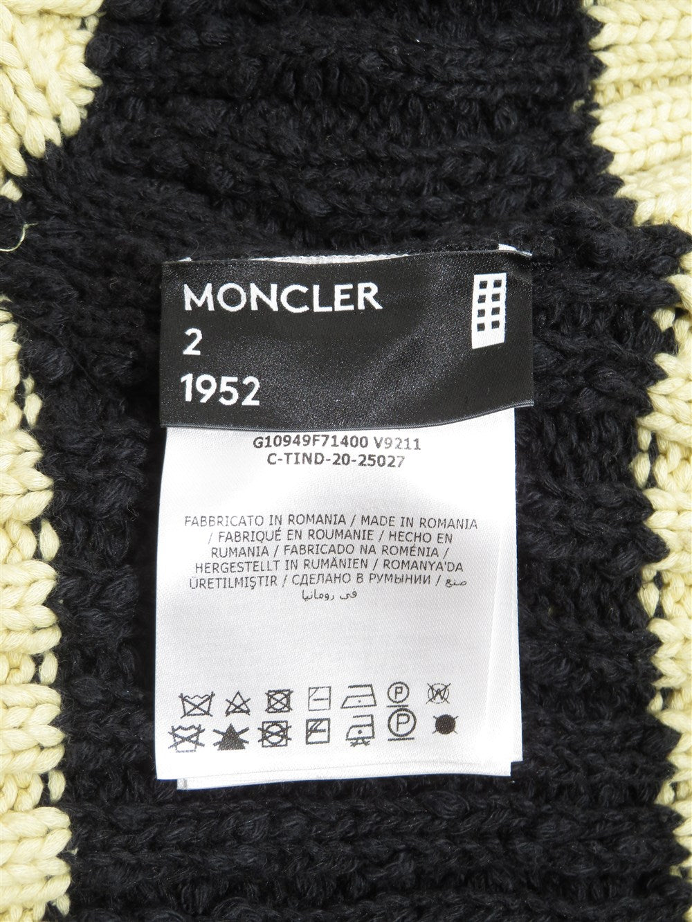 2 Moncler 1952 CICLISTA ボーダー ニットポンチョ