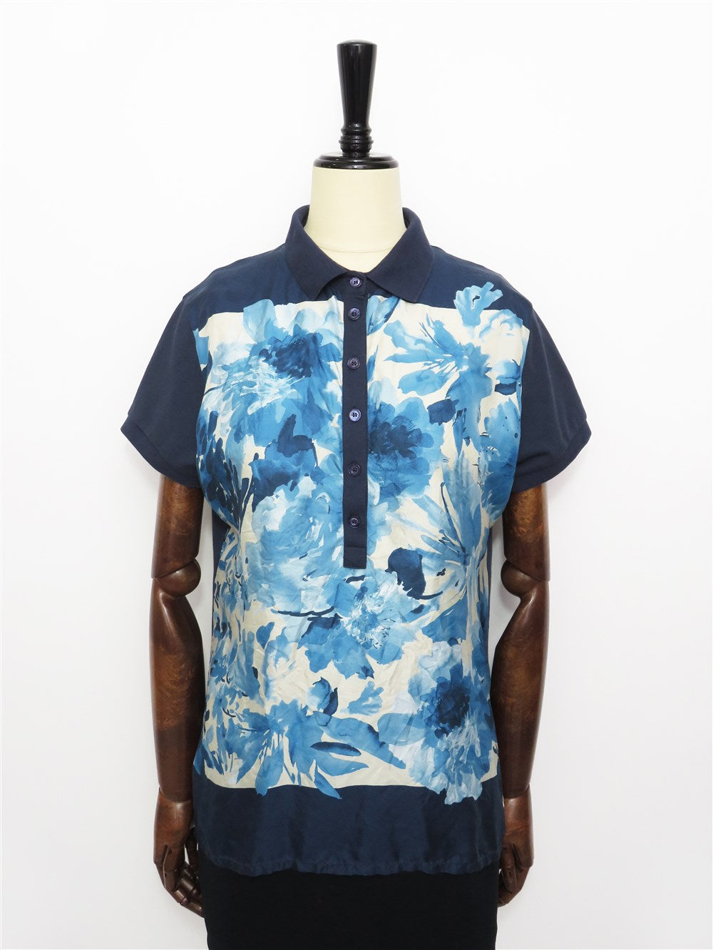 MAGLIA シルクプリント ポロシャツ
