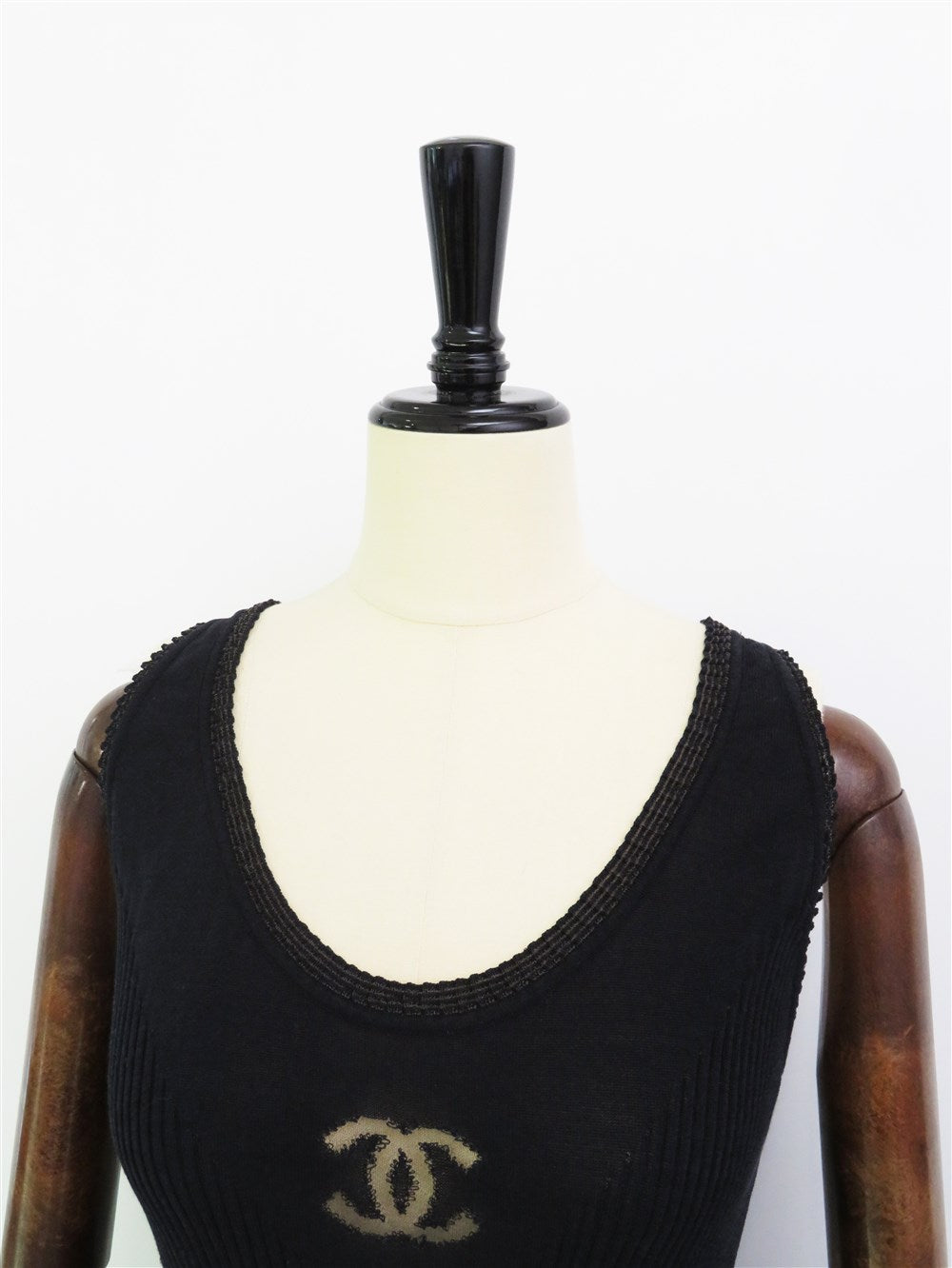 CC ココマーク ノースリーブ リブニット トップス