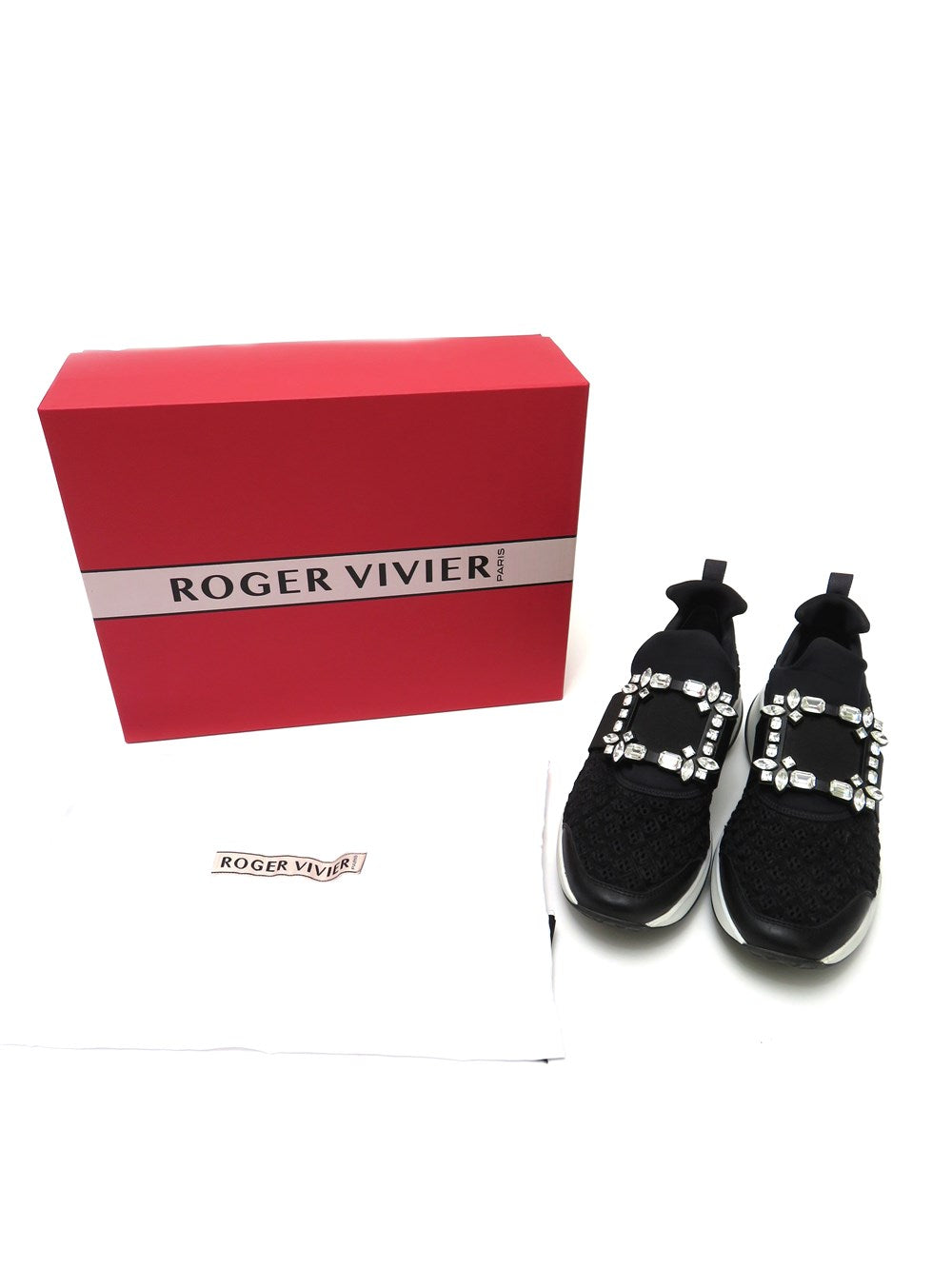 Roger Vivier ヴィヴラン ストラスバックル スニーカー