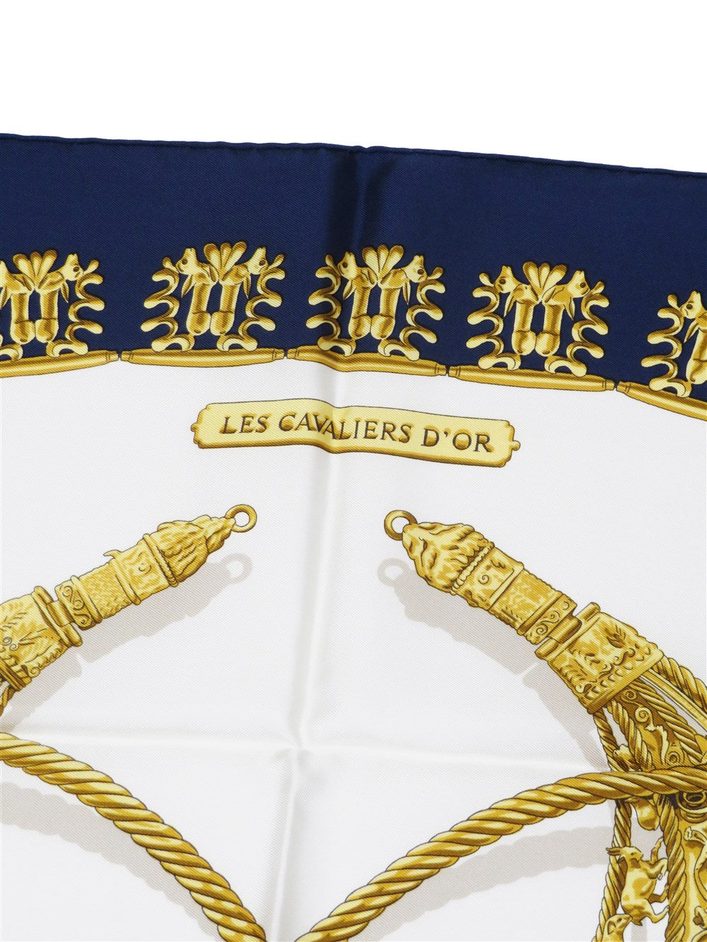 カレ90 Les Cavaliers d'Or 黄金の騎士 シルク スカーフ
