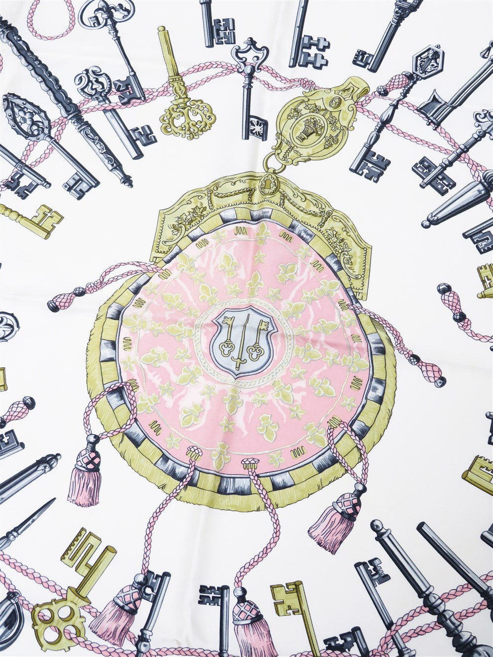 カレ90 LES CLES レ・クレ シルク スカーフ