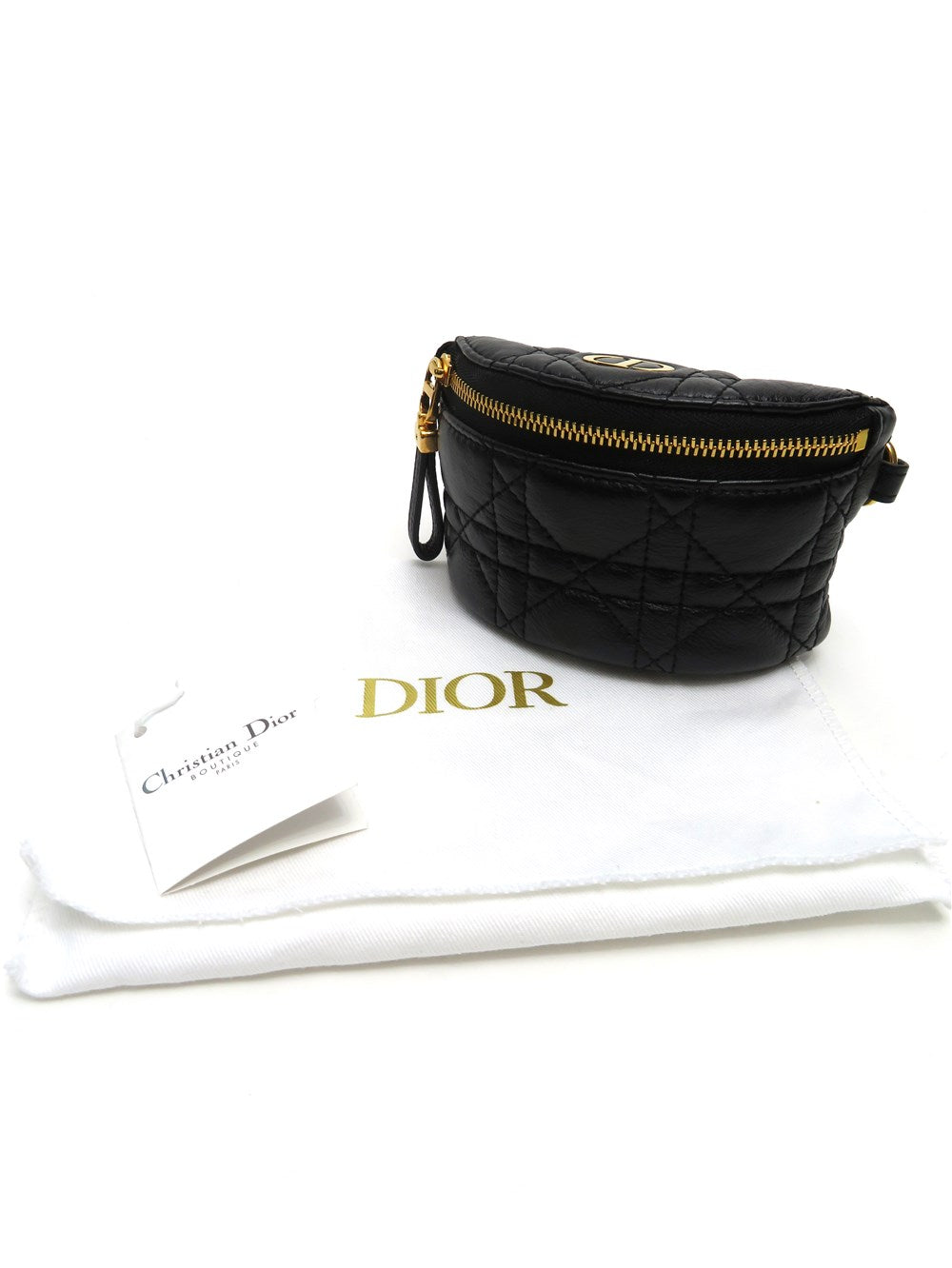 DIOR CARO カナージュ ハーフムーン ミニポーチ