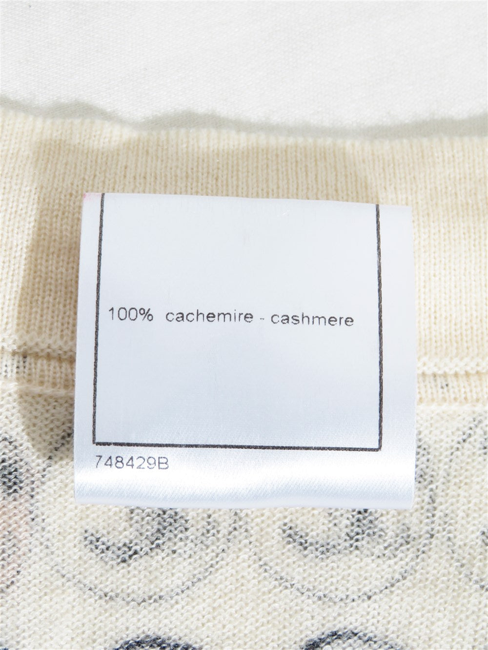 CC カシミヤ カンボンプリント Vネック ニット トップス 06C