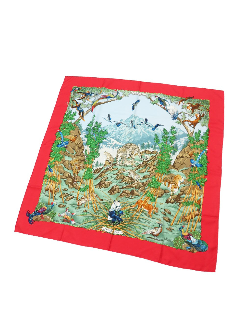 カレ90 SICHUAN 四川省 シルク スカーフ