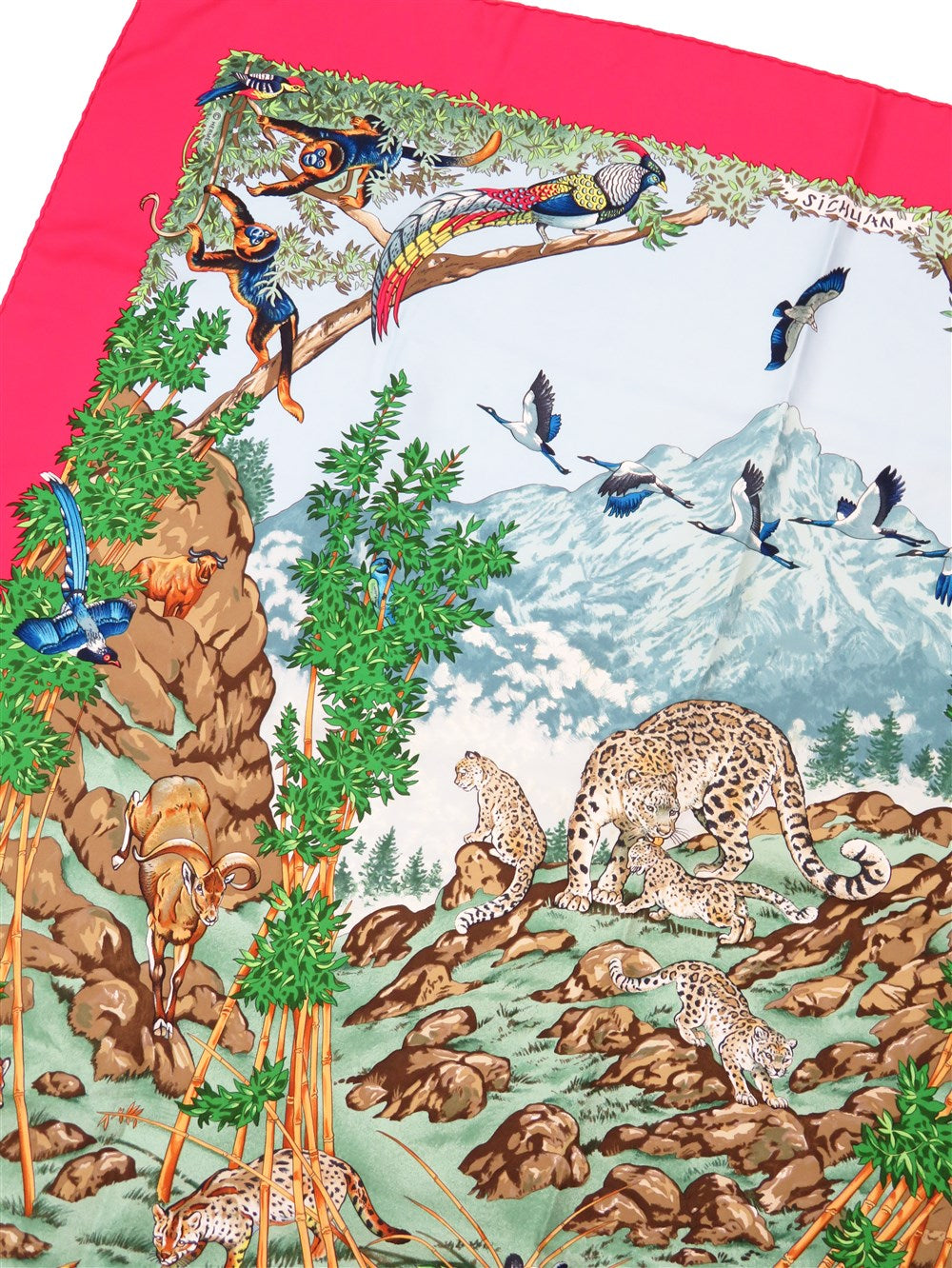 カレ90 SICHUAN 四川省 シルク スカーフ