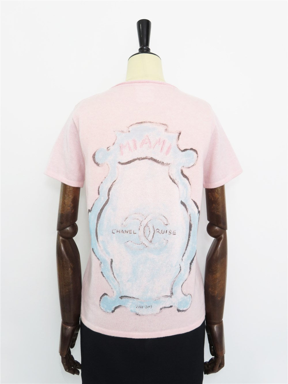 CC プリント カシミヤ ニット トップス 09C
