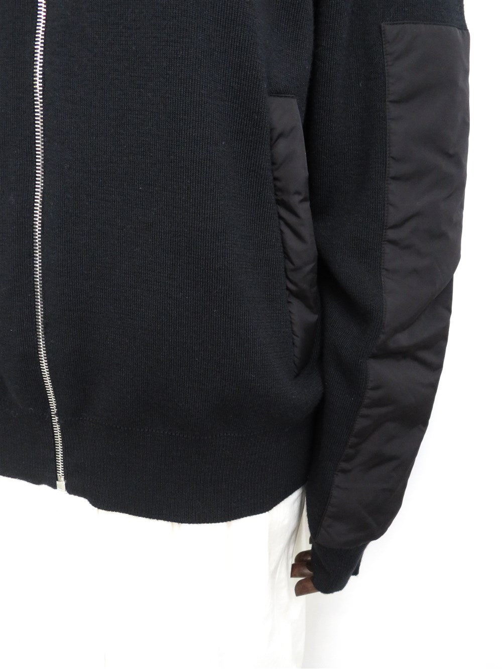 Re-Nylon切替 ウール フーデッド ジップアップ ジャケット