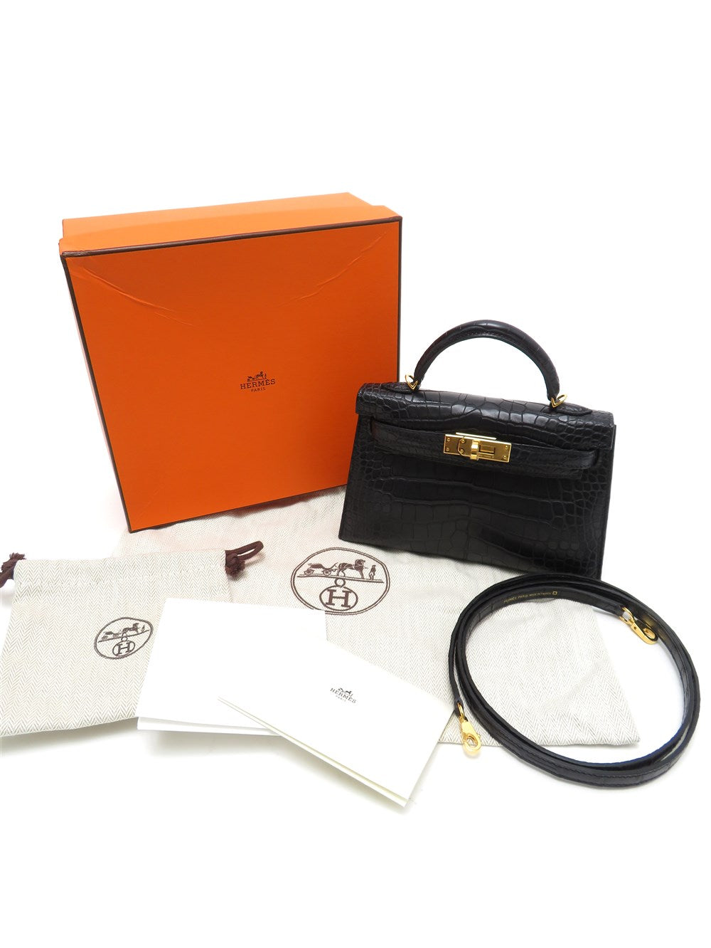 ミニケリーⅡ クロコ K刻印
