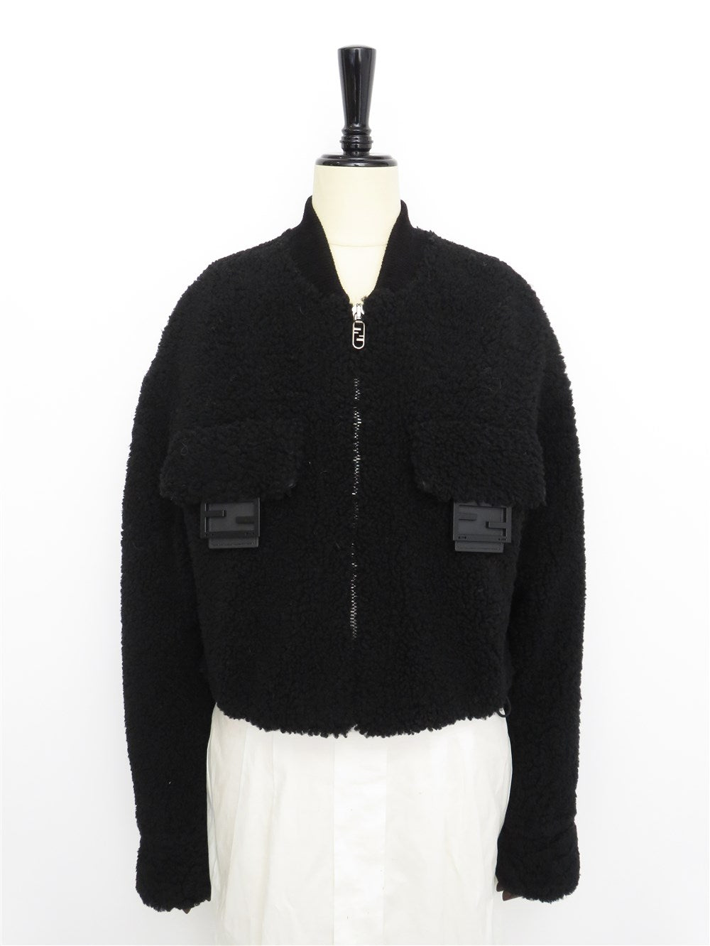 FENDI ROMA ムートン クロップド ジャケット