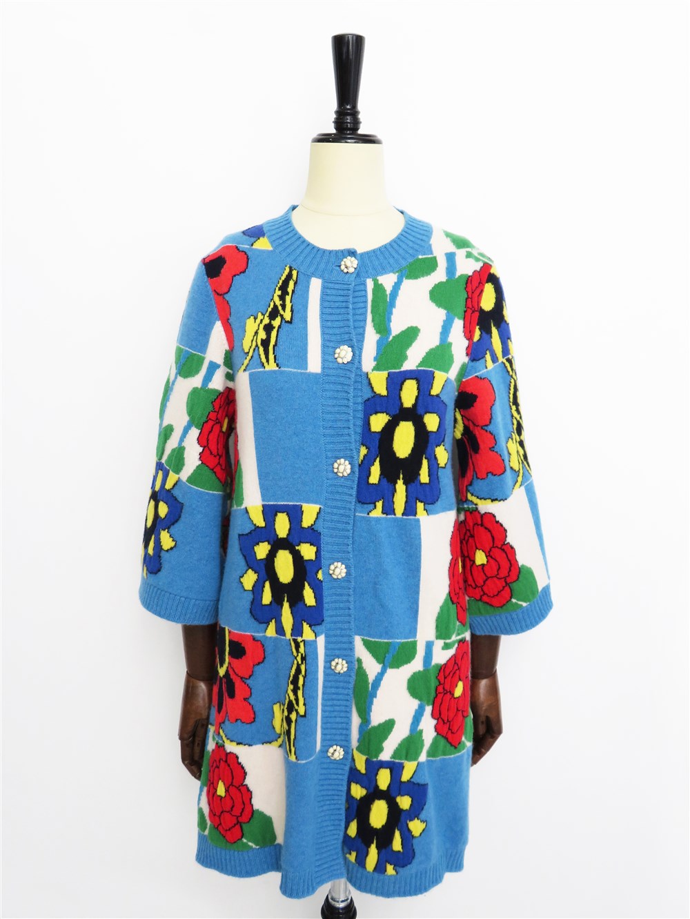CC ドバイコレクション フローラル カシミヤ ニット カーディガン