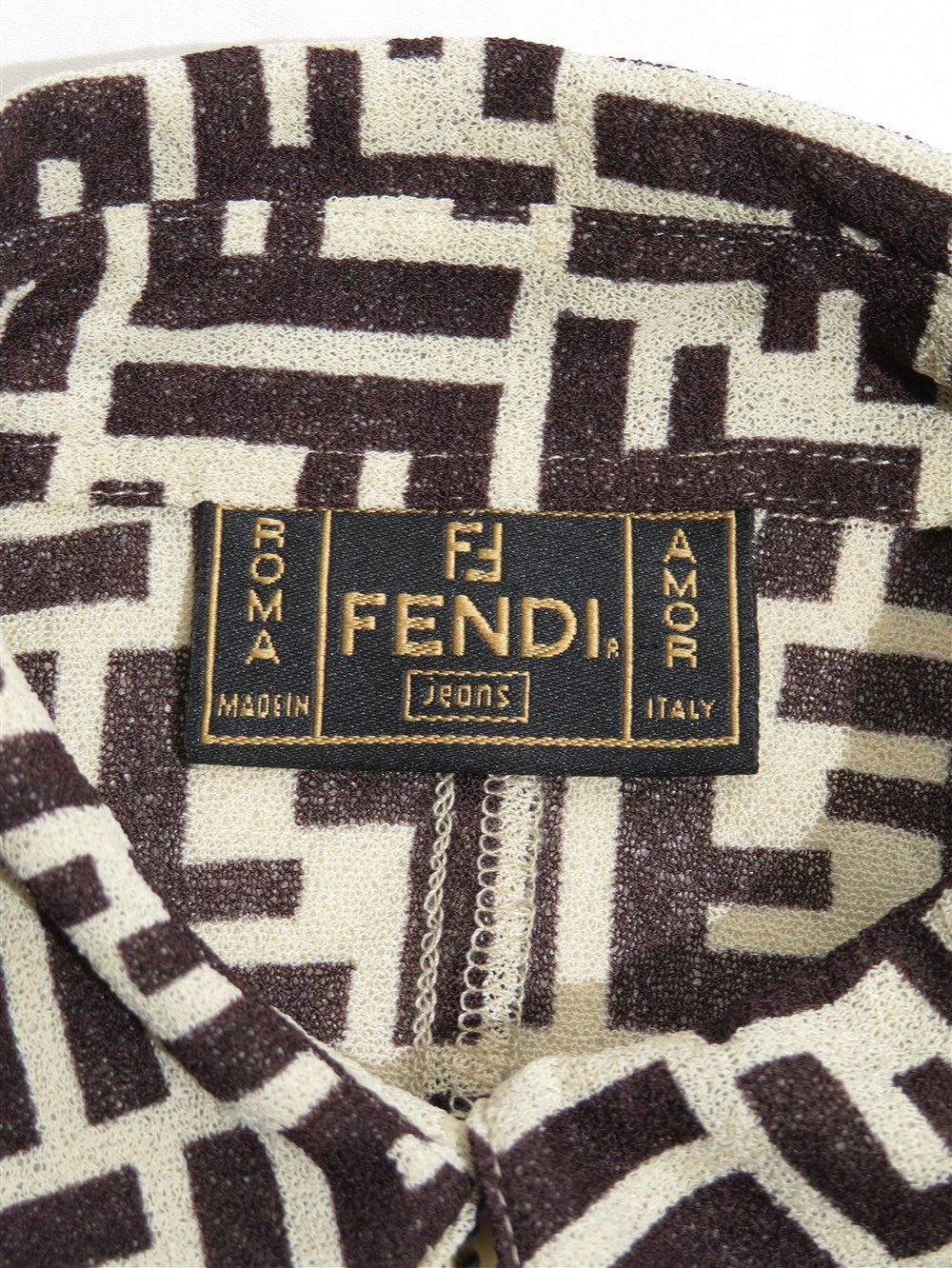 ズッカ柄 ヴィンテージ ロングスリーブ メッシュ シャツ