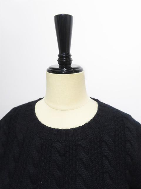 カシミヤ混 ケーブルニット ワンピース
