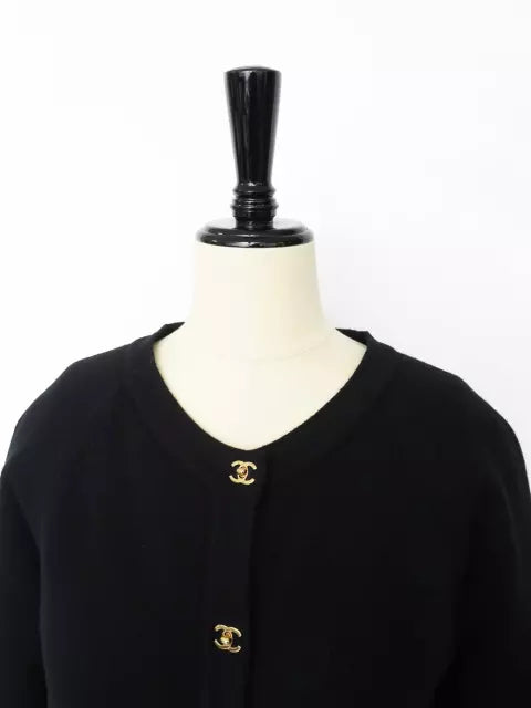 CC ターンロック カシミヤ ロング カーディガン