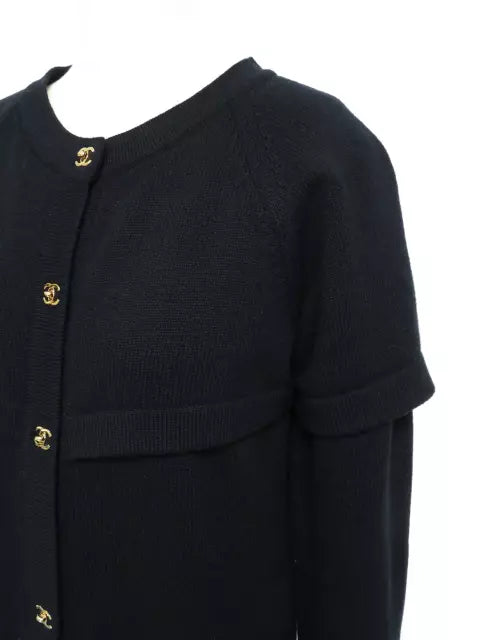 CC ターンロック カシミヤ ロング カーディガン