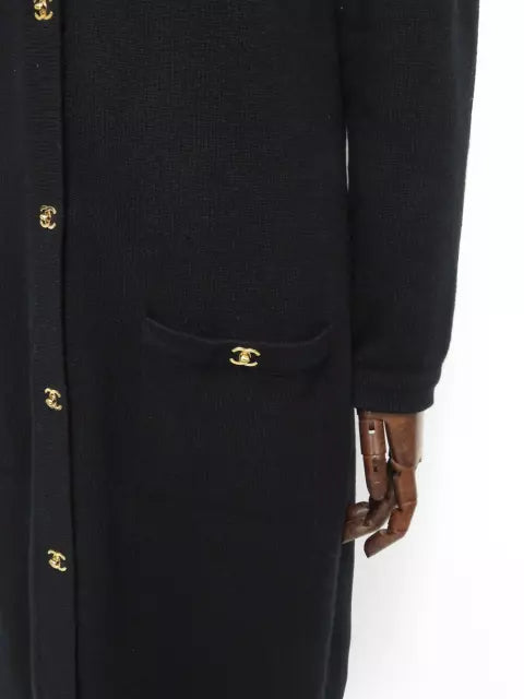 CC ターンロック カシミヤ ロング カーディガン