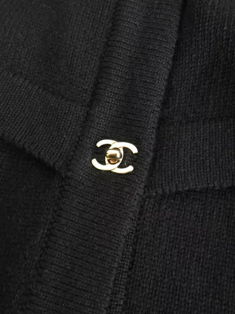 CC ターンロック カシミヤ ロング カーディガン