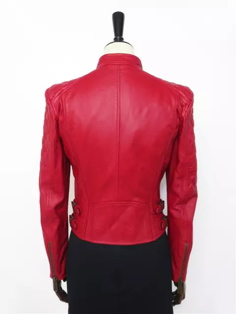 スタンドカラー ライダース ジャケット