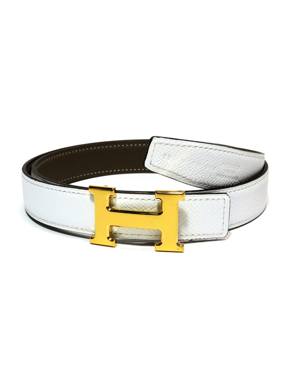 HERMES コンスタンスベルト ホワイト 美品 SALE‼️ エルメス HERMES コンスタンス3 ミニ B刻 ニューホワイト ゴールド金具