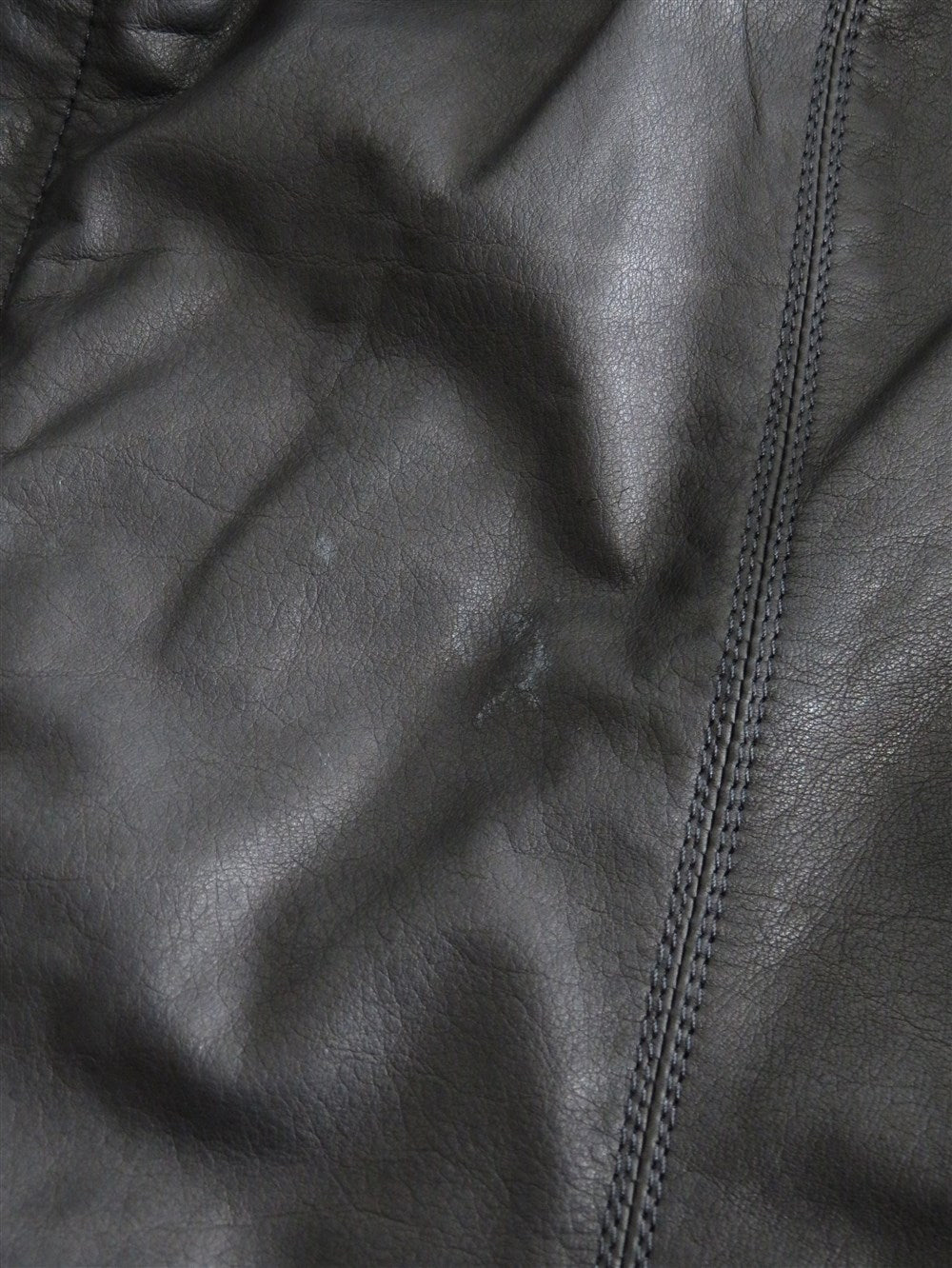 カウルネック ペーパーレザー ライダース ジャケット