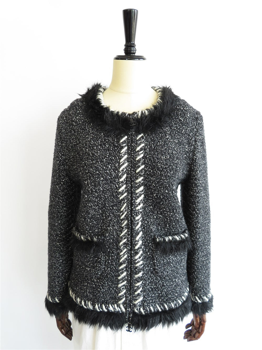 CC カシミヤ ジップアップ ニット ジャケット