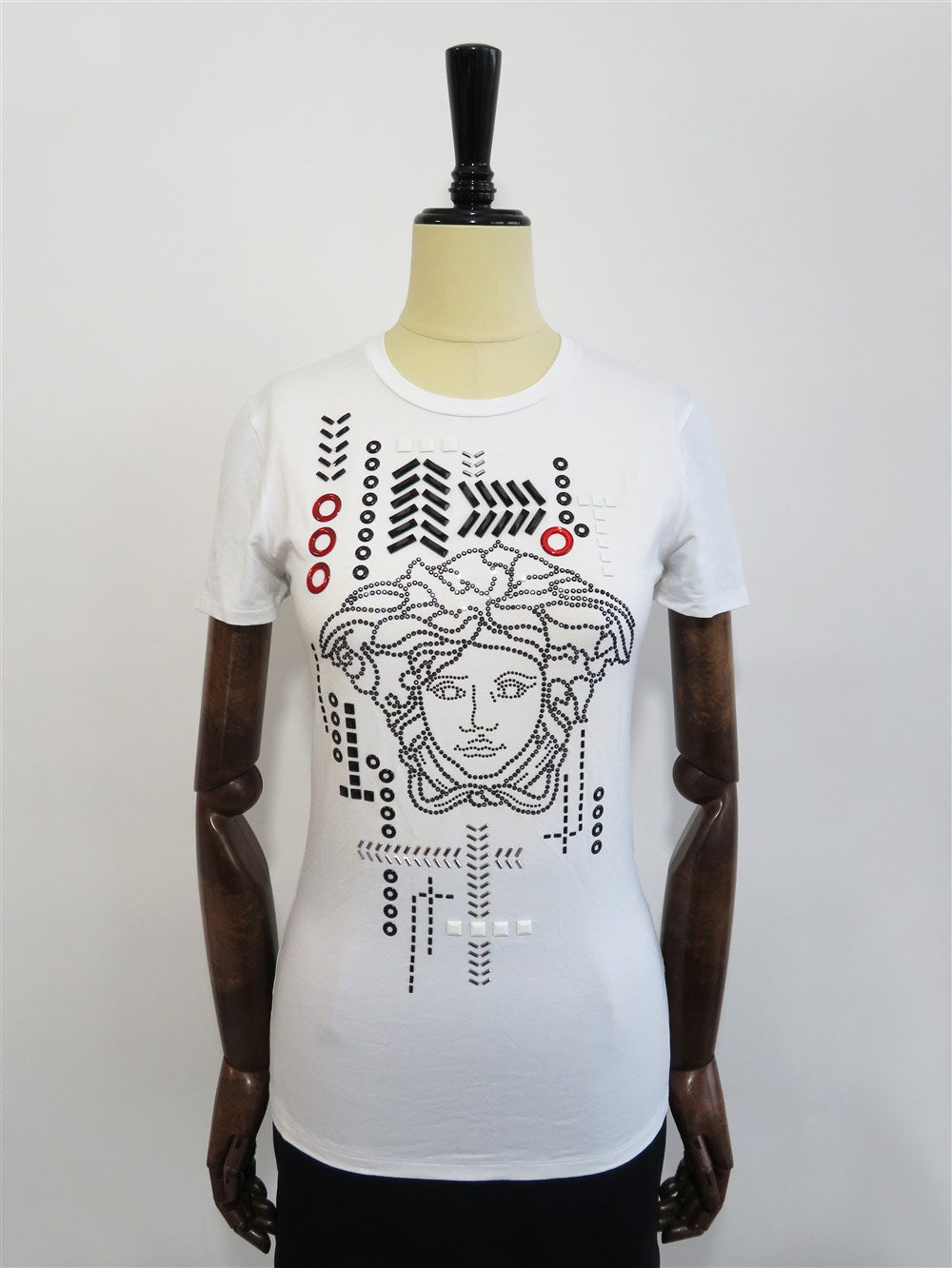 スパンコール装飾 クルーネック Tシャツ