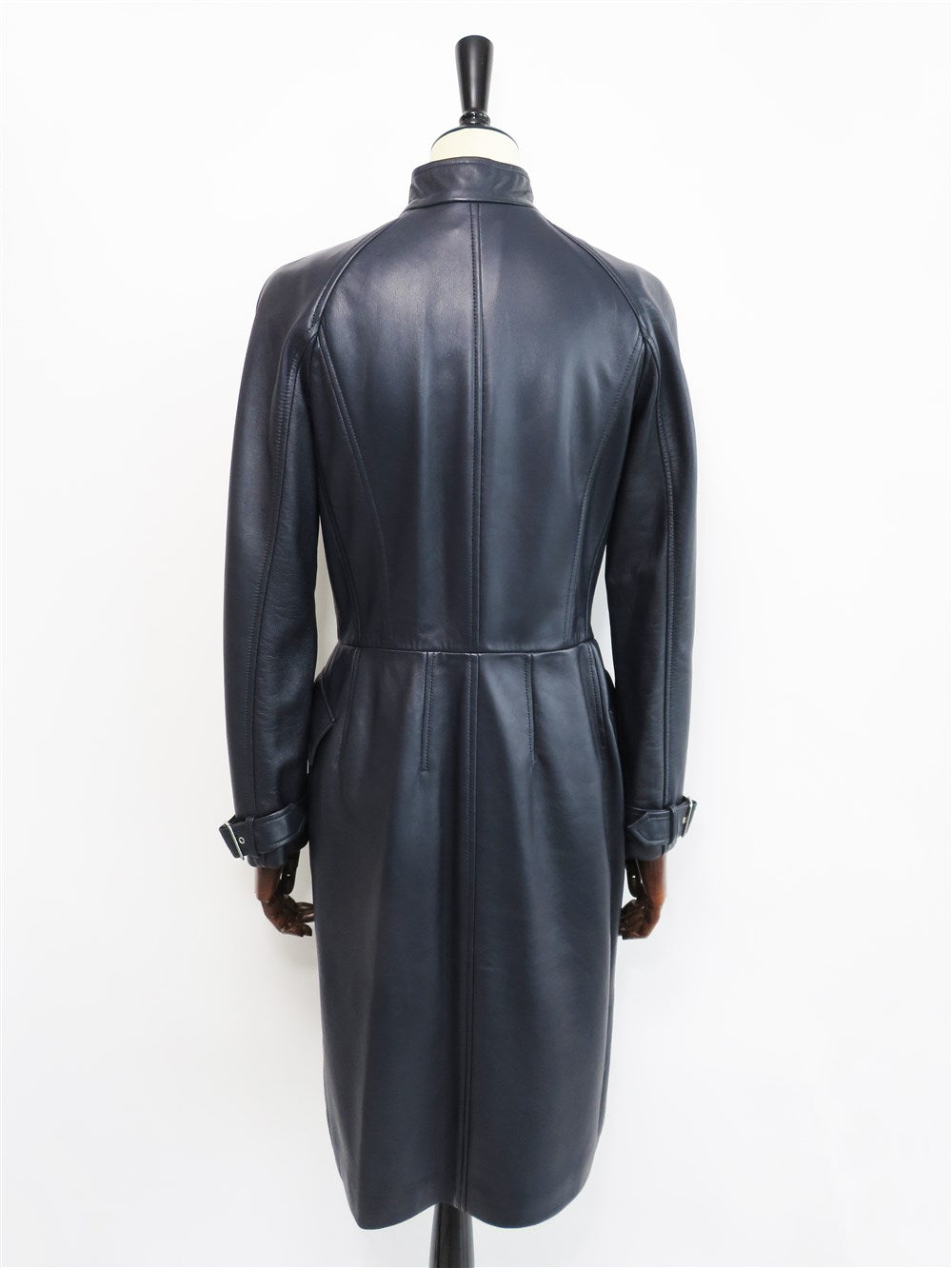 レア ティノラス スタンドカラー ゴートレザーコート リアルレザー 本格派 フリーダムレザー 革ジャン ラムレザー スタンドカラーロングレザー