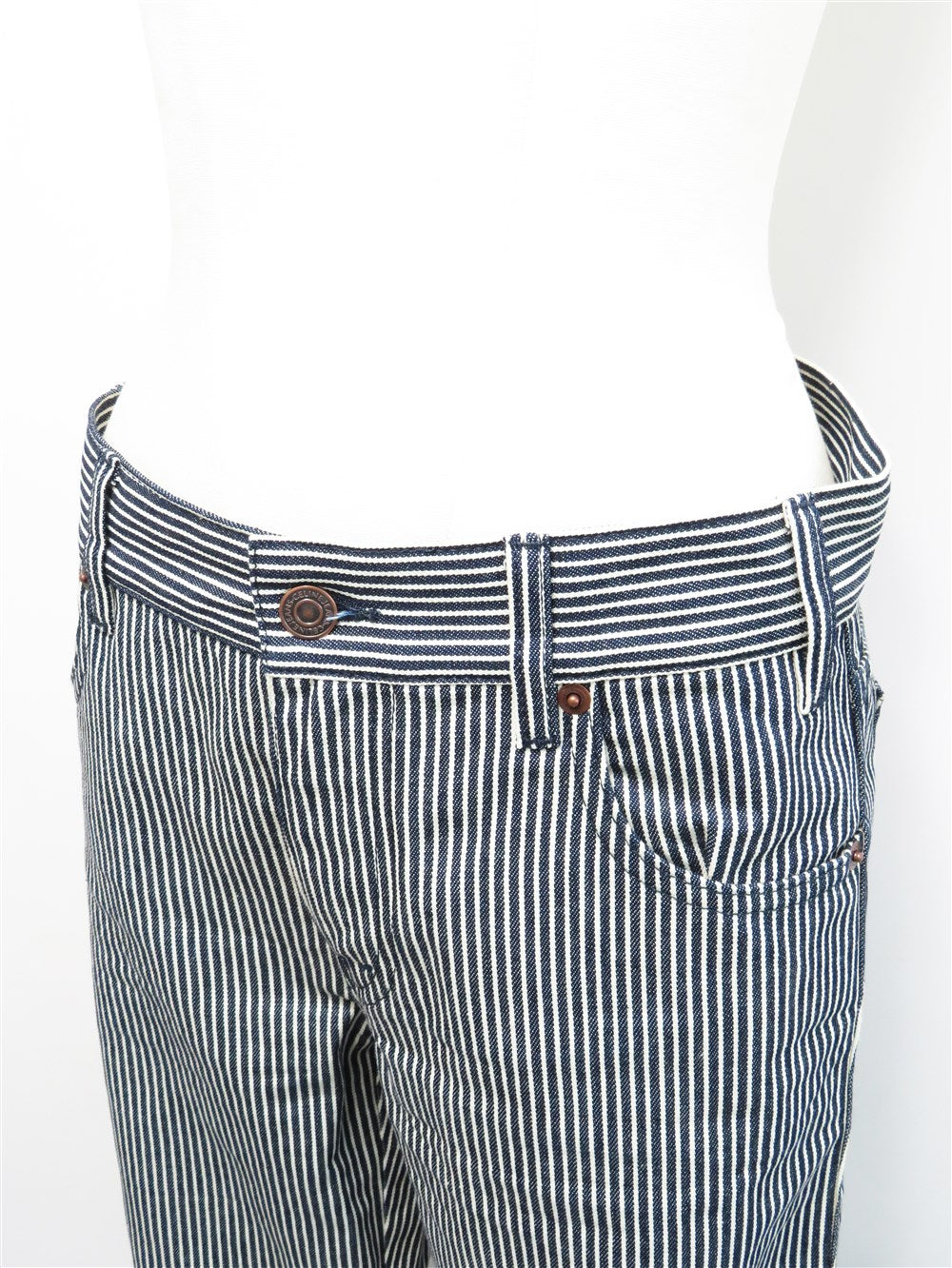 ヒッコリー ストライプ デニム パンツ