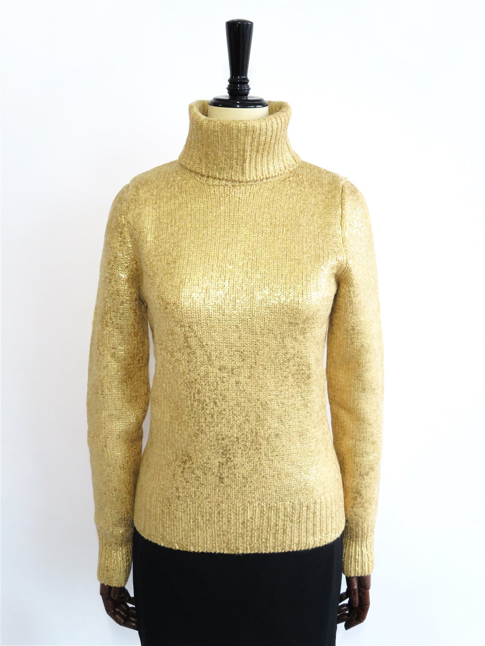 グリッター カシミヤ タートルネック ニット