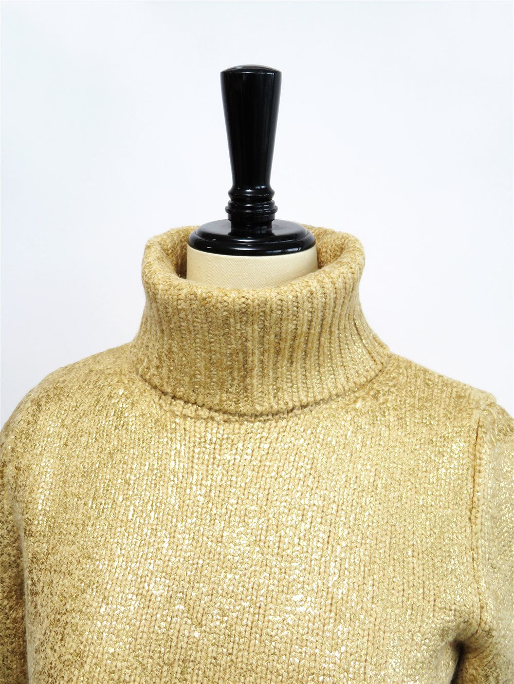 グリッター カシミヤ タートルネック ニット