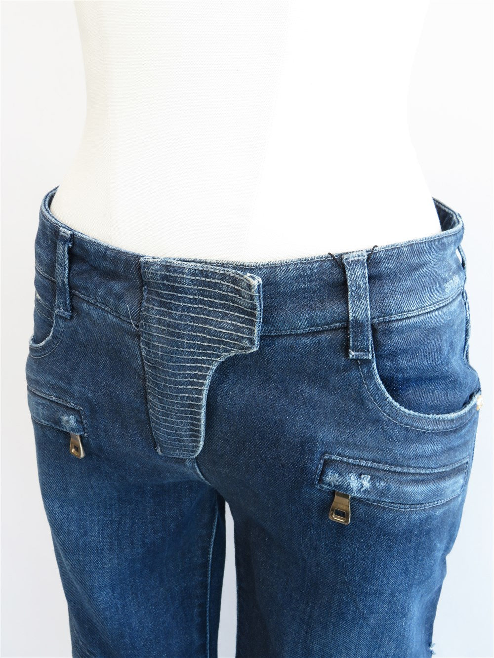 ジップポケット バイカー デニム パンツ