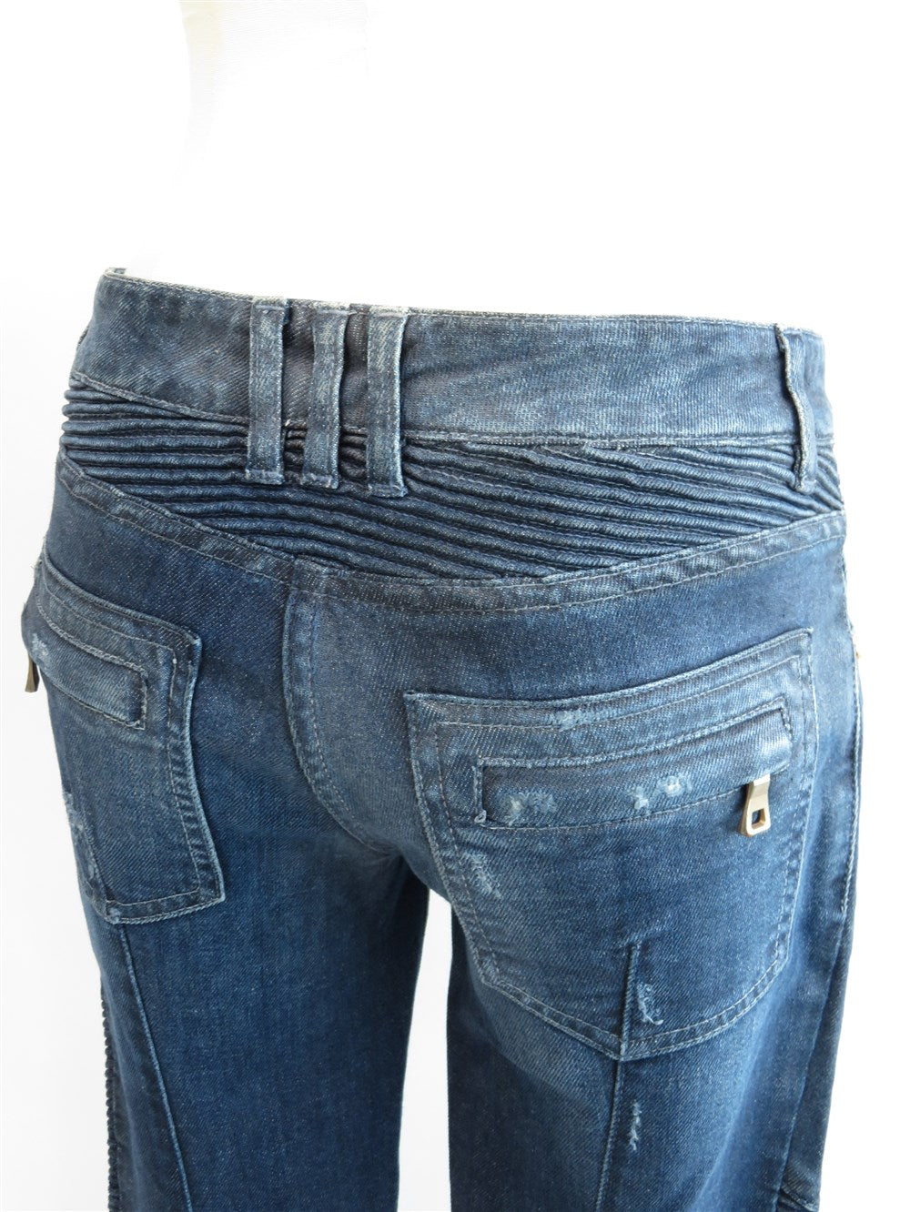 ジップポケット バイカー デニム パンツ