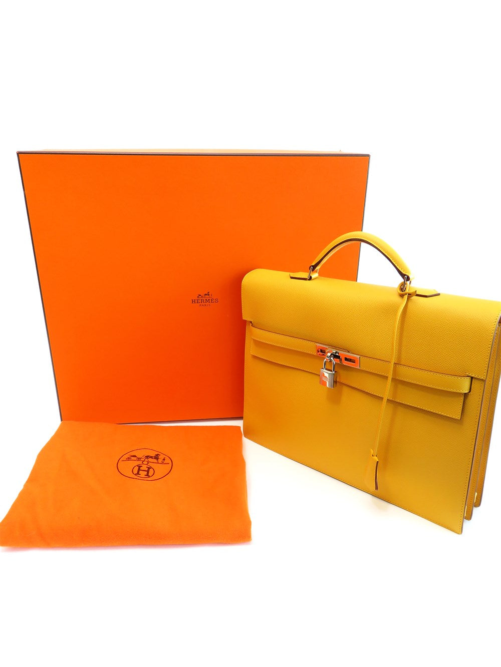 エルメス HERMES ケリーデペッシュ 34 ゴールド メンズバック HERMES（エルメス） ケリーデペッシュ ゴールド エプソン ゴールド金具