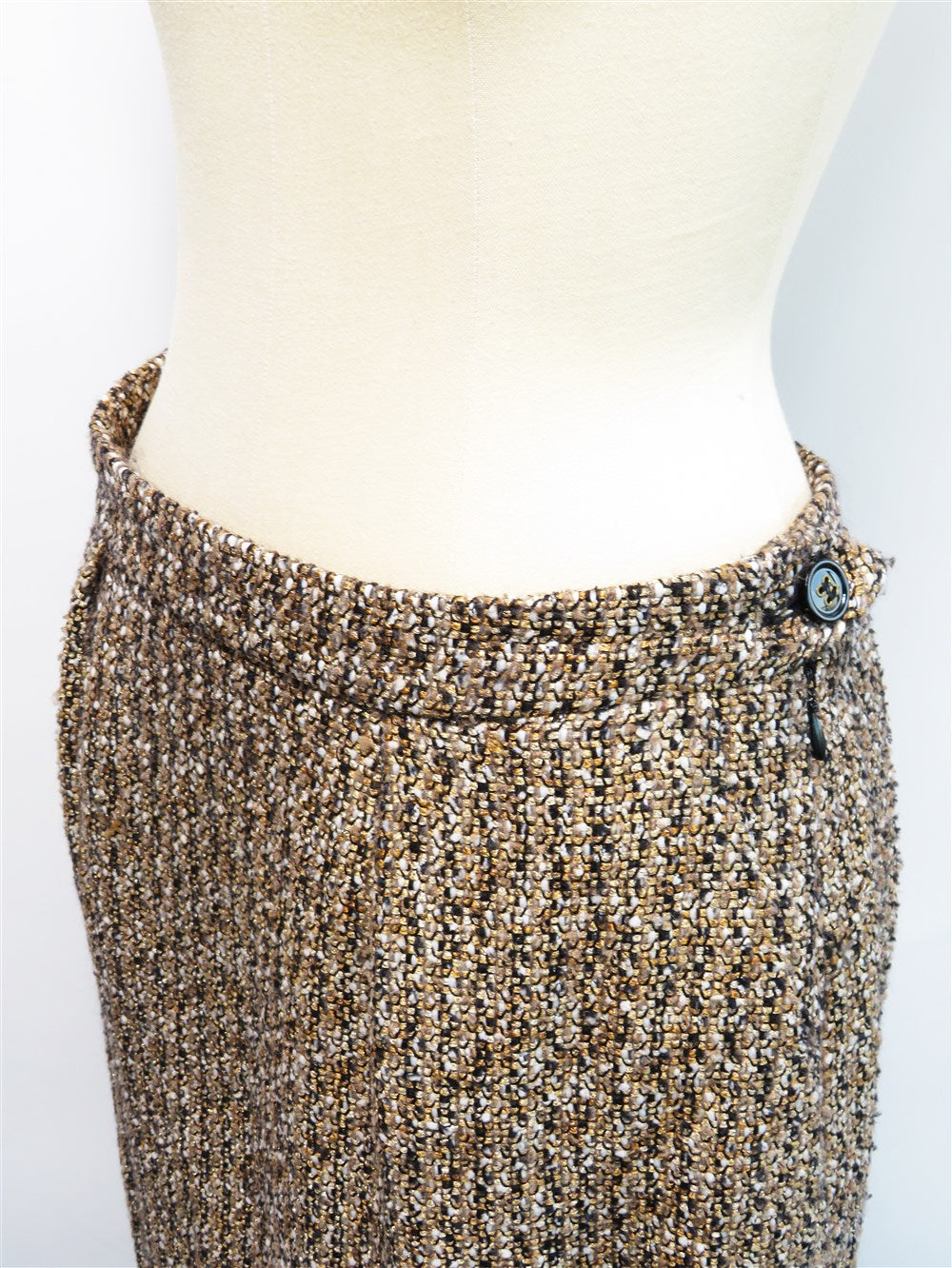 イヴサンローラン ノーカラー ツイード ジャケット ラメ　ウール イヴサンローラン ノーカラー ツイード ジャケット ラメ ウール