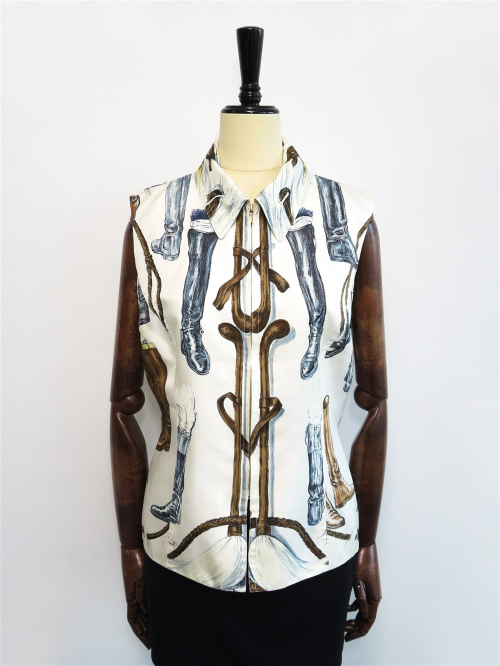 ブーツプリント シルク ベスト