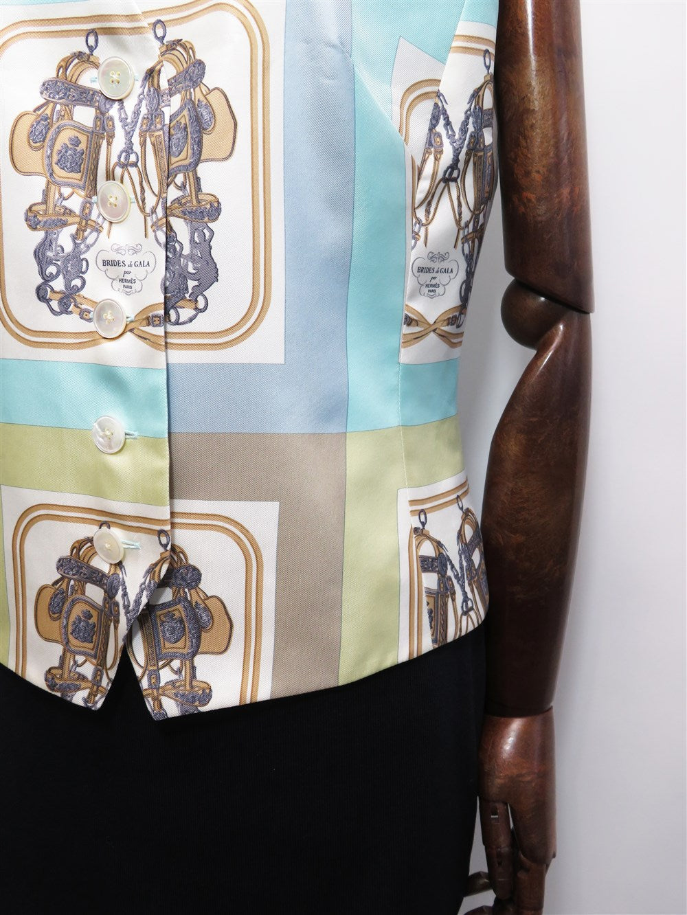 BRIDLES GALAプリント シルクベスト