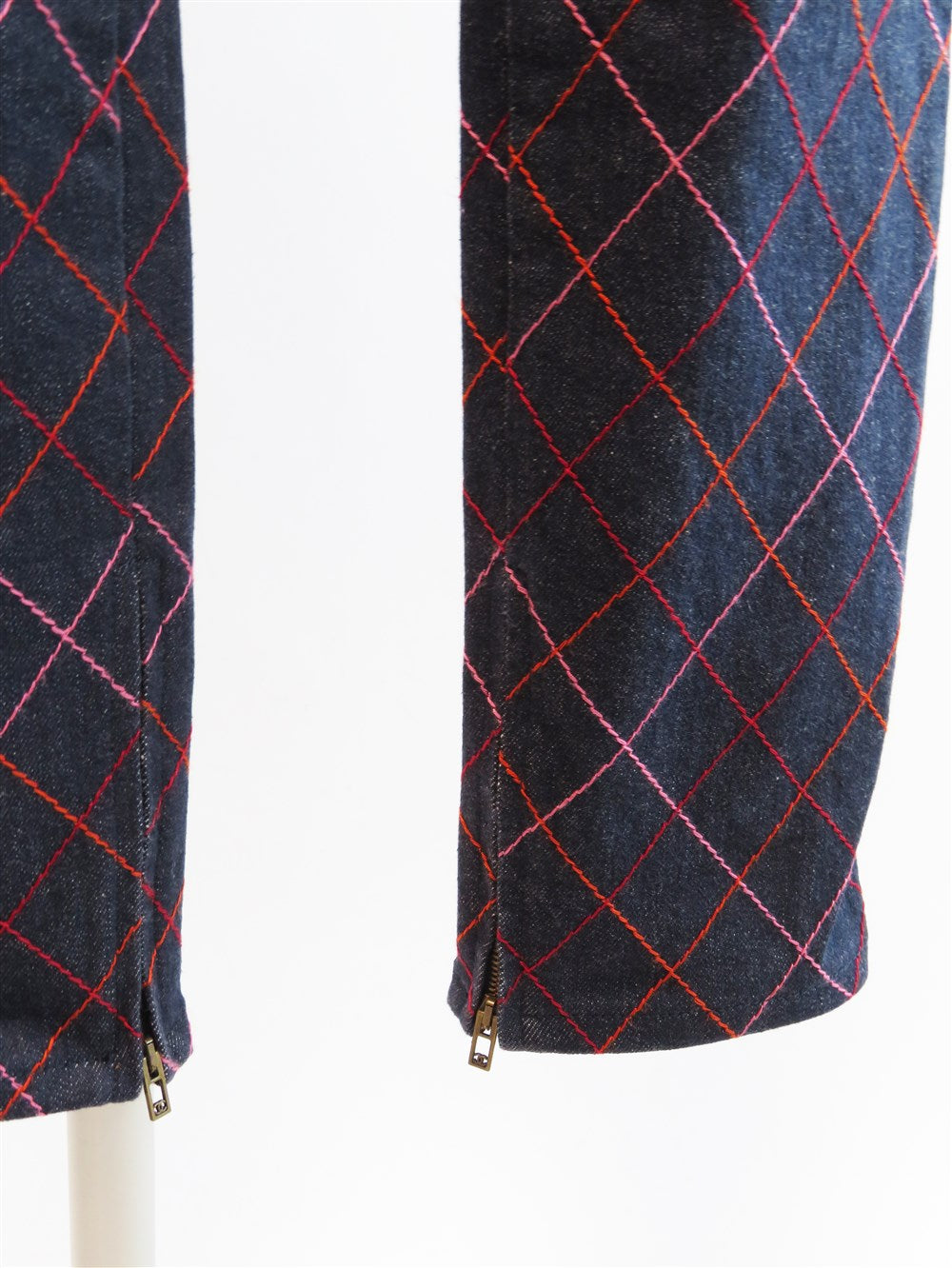 CC アーガイルステッチ デニム パンツ