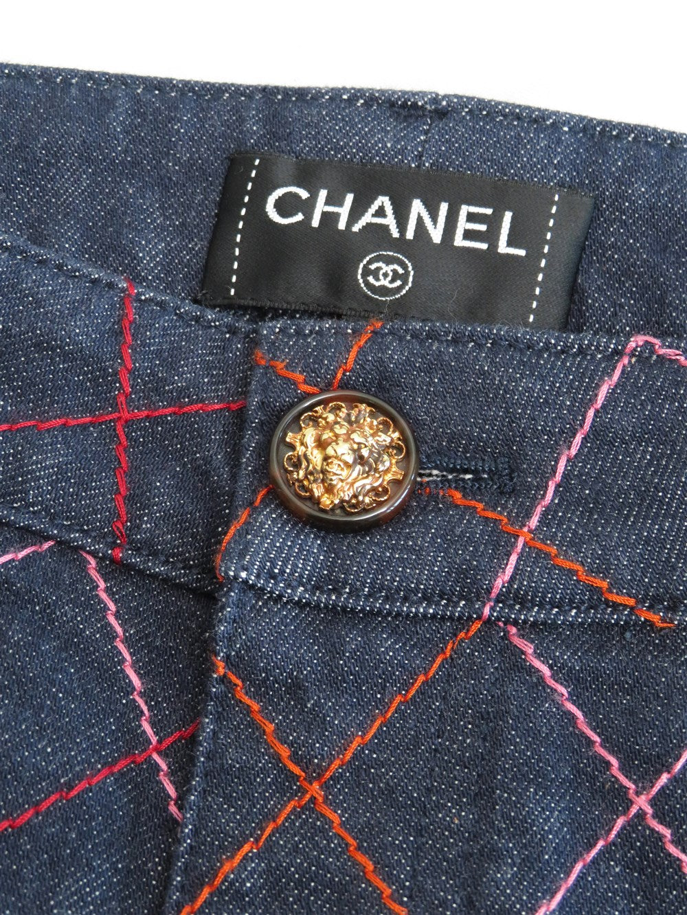 CC アーガイルステッチ デニム パンツ