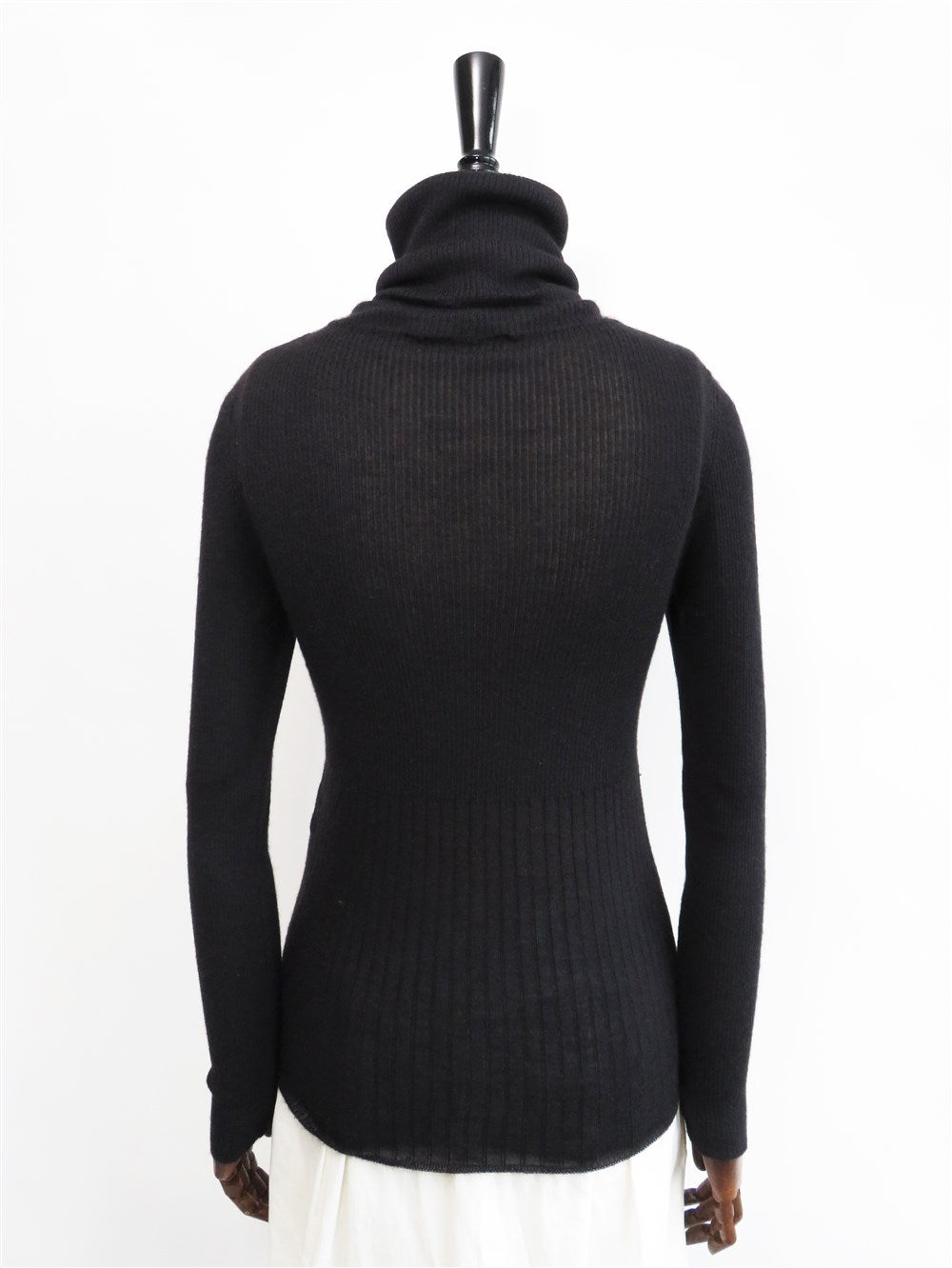 CC カシミヤ シルク タートルネック リブ ニット