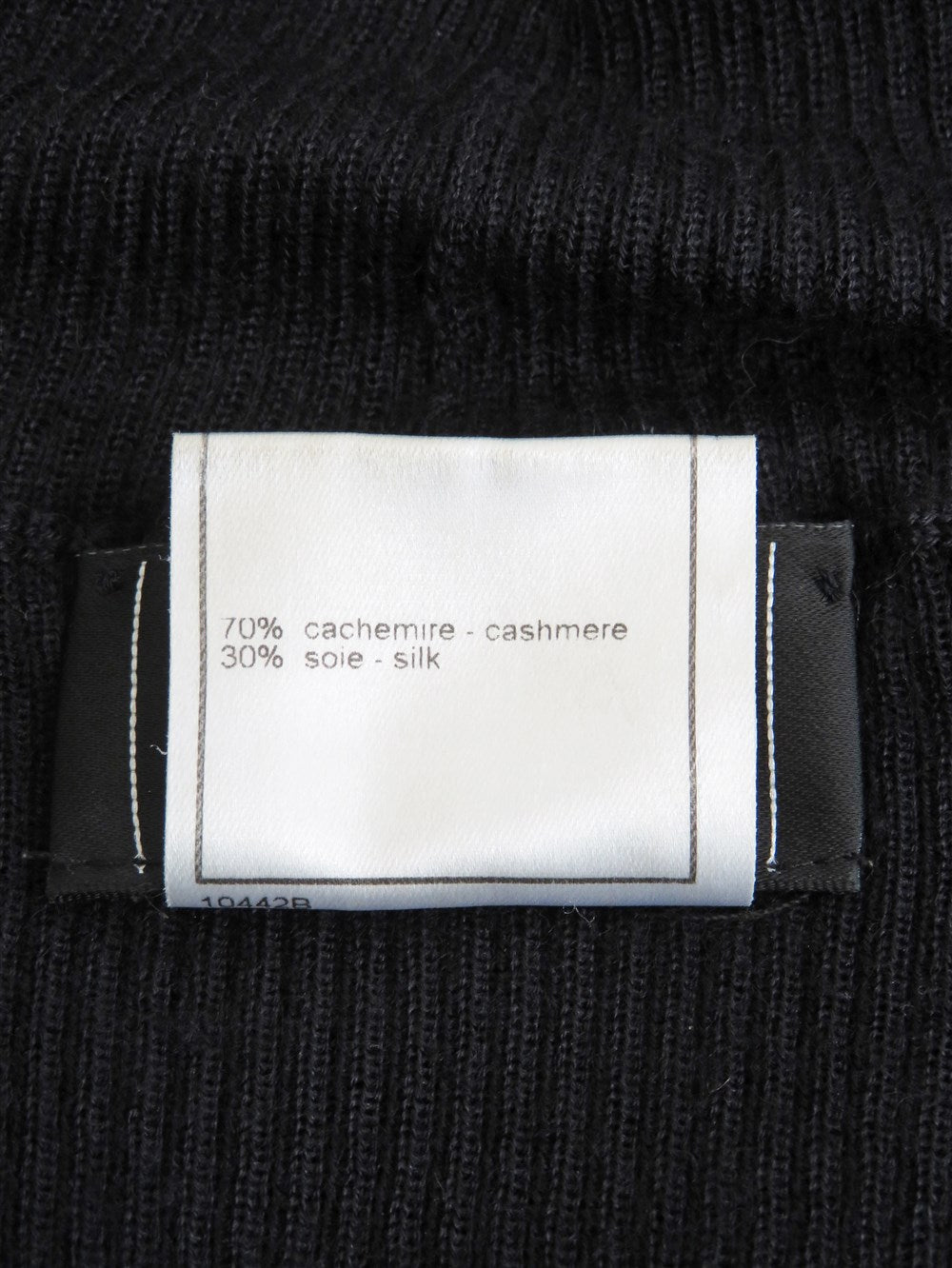 CC カシミヤ シルク タートルネック リブ ニット